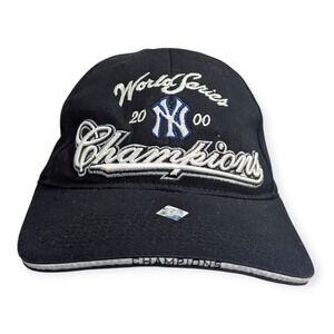Vintage New York Yankees 2000 World Series Champions Hat Drew Pearson Navy Blue